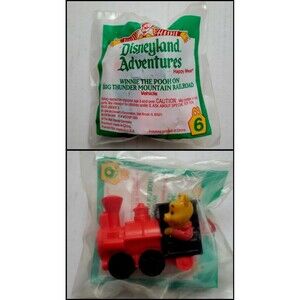 Vtg 1994 McDonalds Happy Meal Disneyland Winnie The Pooh Big Thunder Railroad #6